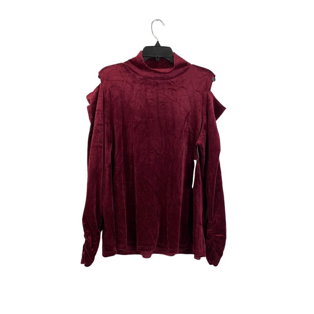 Westbound Women's Wine Cold Shoulder Top